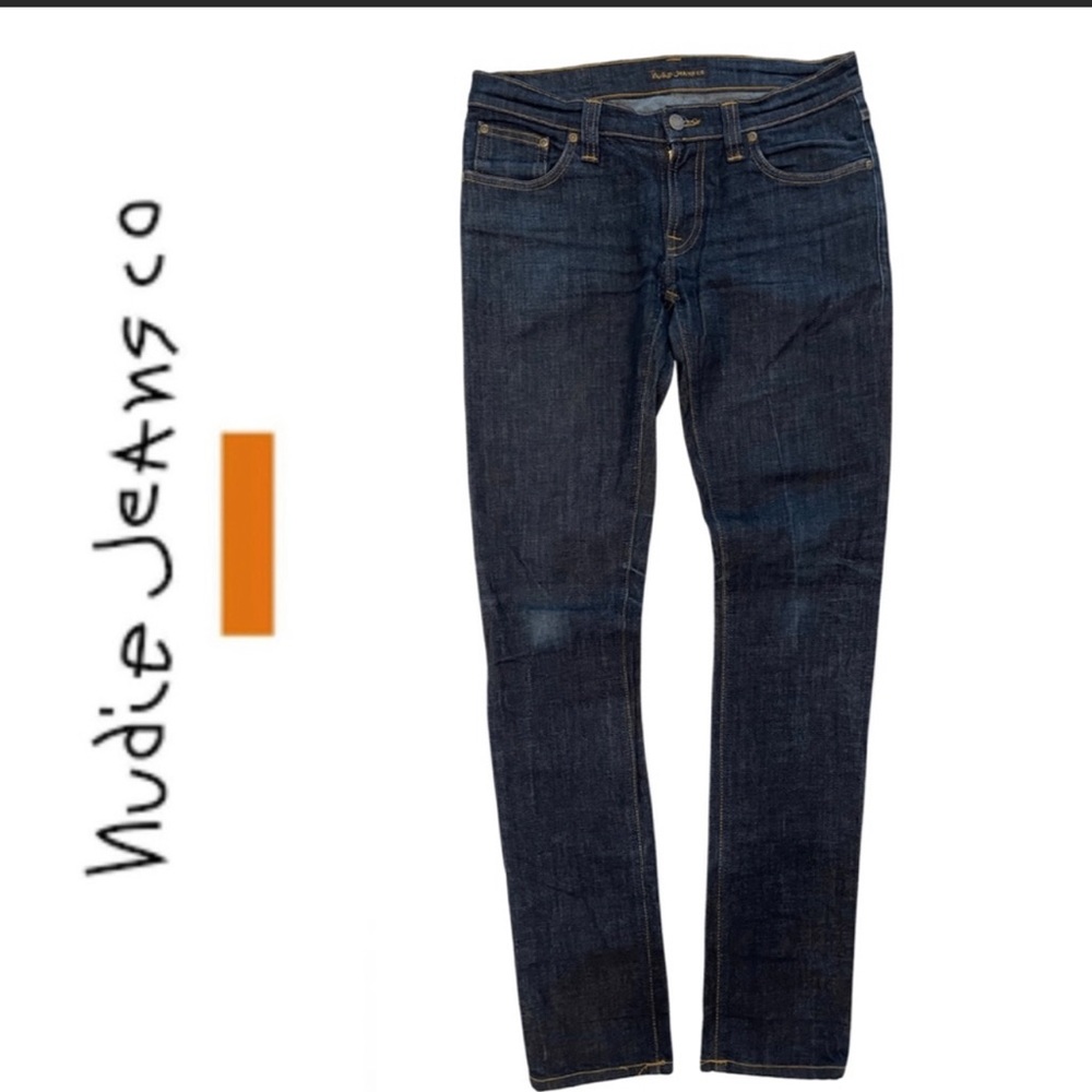 🔥🔥 Nudie Jeans Women's Straight Leg Blue Jeans Size 30 Length 34